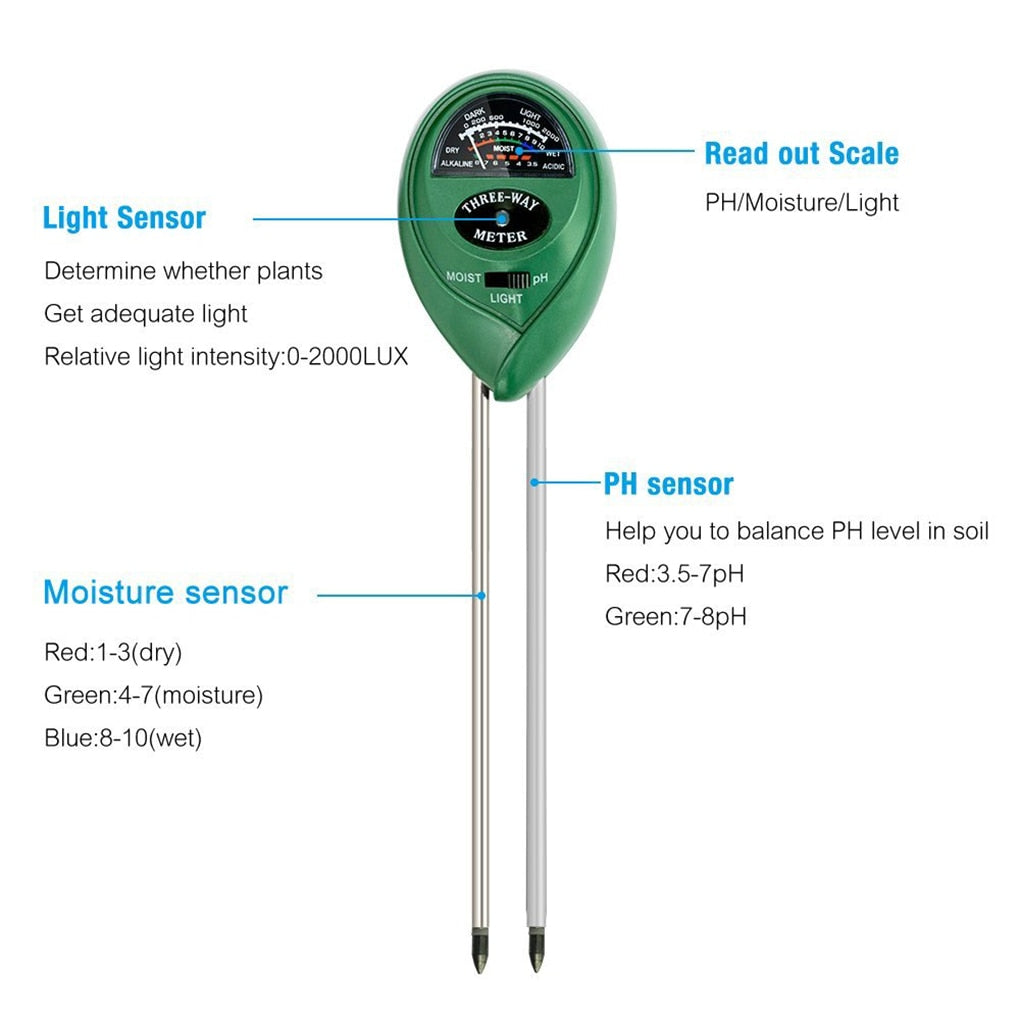 3 in 1 Soil PH Meter